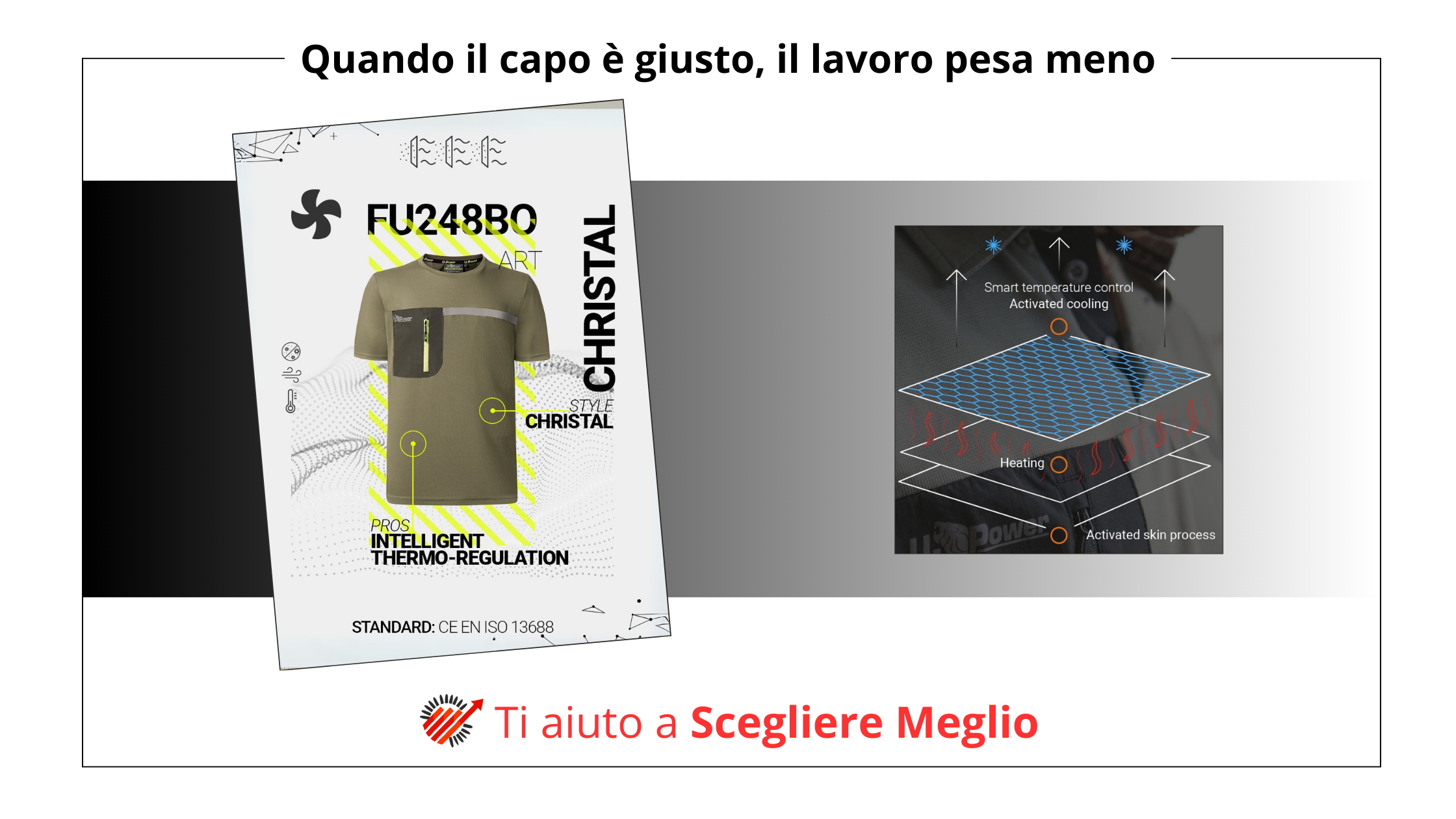 T-shirt estiva Christal U-Power: fresca, tecnica e su Misura per il tuo lavoro