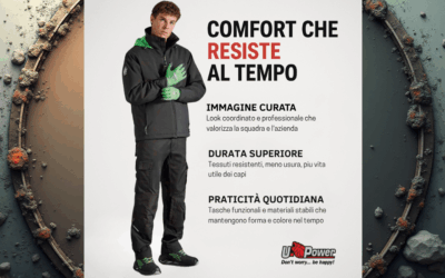Nuova linea di abbigliamento da lavoro in Cotone Elastomultiestere U-Power